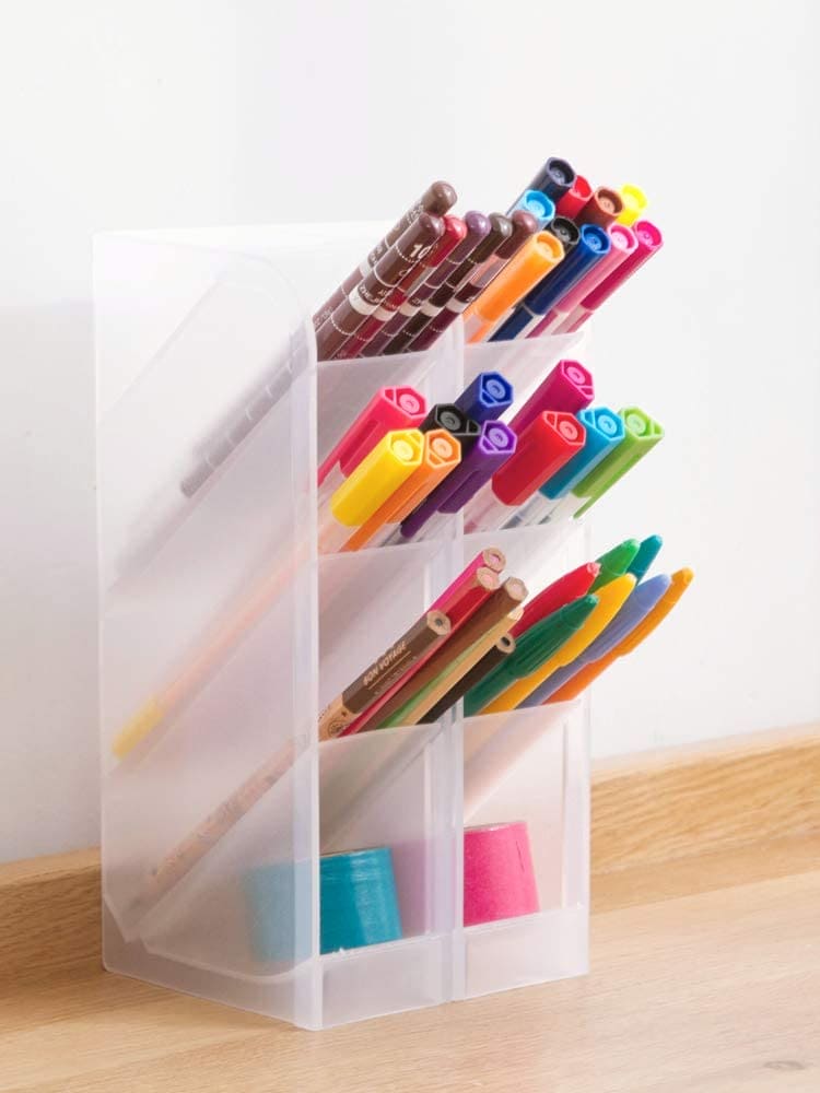 Plastic Pen Holder, Cosmetic Organizer Box, Storage Container Case Plastic Pen Holder, Cosmetic Organizer Box, Storage Container Case